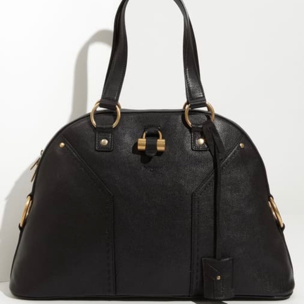 Yves Saint Laurent Muse large dome satchel black